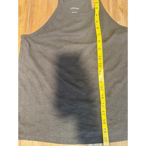 Everlane Womens Organic Cotton Racerback Tank Top Black SIZE XS - Picture 5 of 6